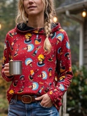 LuLaRoe Red Graphic Hoodie